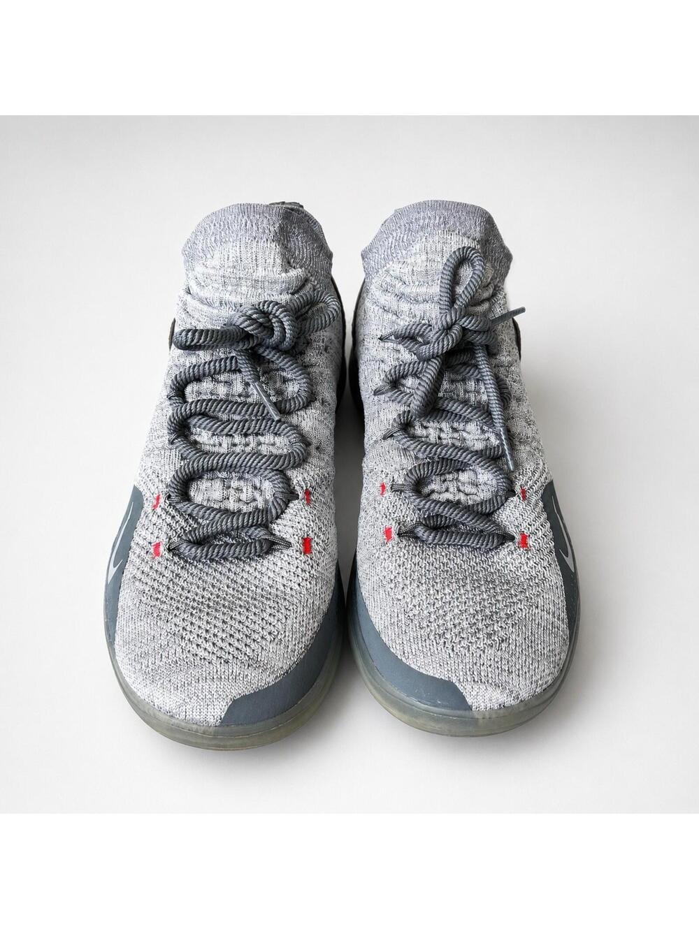 Nike KD 11 Shoes Mens Size US 9 Gray Flyknit Basketball Sneakers AO2604-002